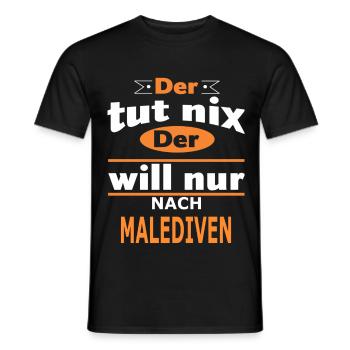 MALEDIVEN - Männer T-Shirt - Schwarz - Vorne - AI Model Male 178 light (178cm)