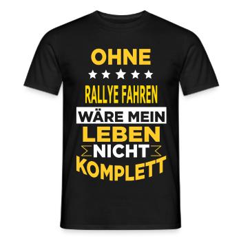 RALLYE FAHREN - Männer T-Shirt - Schwarz - Vorne - AI Model Male 178 light (178cm)