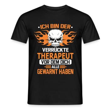 THERAPEUT - Männer T-Shirt - Schwarz - Vorne - AI Model Male 178 light (178cm)