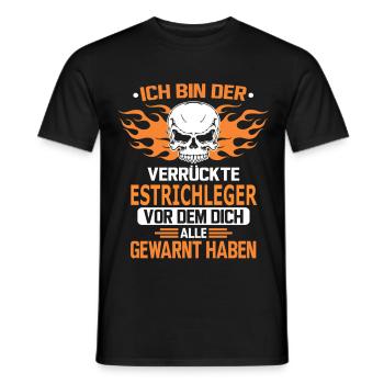 ESTRICHLEGER - Männer T-Shirt - Schwarz - Vorne - AI Model Male 178 light (178cm)