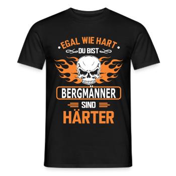 BERGMÄNNER - Männer T-Shirt - Schwarz - Vorne - AI Model Male 178 light (178cm)