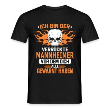 MANNHEIMER - Männer T-Shirt - Schwarz - Vorne - AI Model Male 178 light (178cm)