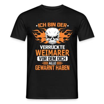 WEIMARER - Männer T-Shirt - Schwarz - Vorne - AI Model Male 178 light (178cm)