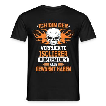ISOLIERER - Männer T-Shirt - Schwarz - Vorne - AI Model Male 178 light (178cm)