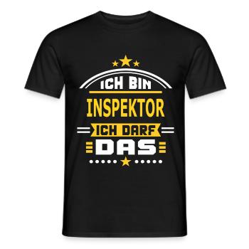 INSPEKTOR - Männer T-Shirt - Schwarz - Vorne - AI Model Male 178 light (178cm)