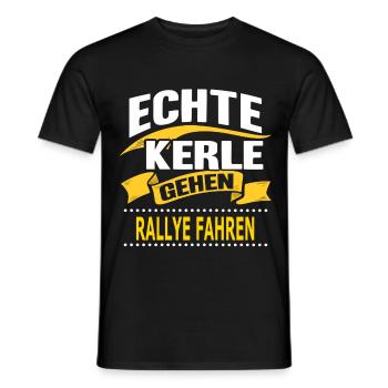 RALLYE FAHREN - Männer T-Shirt - Schwarz - Vorne - AI Model Male 178 light (178cm)