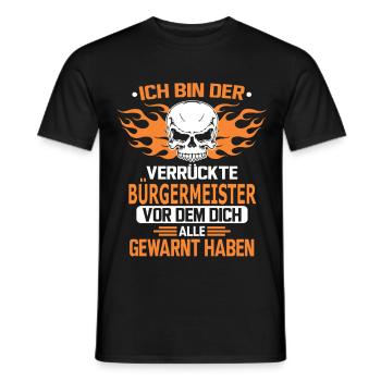 BÜRGERMEISTER - Männer T-Shirt - Schwarz - Vorne - AI Model Male 178 light (178cm)