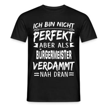 BÜRGERMEISTER - Männer T-Shirt - Schwarz - Vorne - AI Model Male 178 light (178cm)