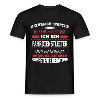 FAHRDIENSTLEITER - Männer T-Shirt - Schwarz - Vorne - AI Model Male 178 light (178cm)