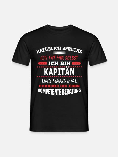 KAPITÄN - Männer T-Shirt - Schwarz