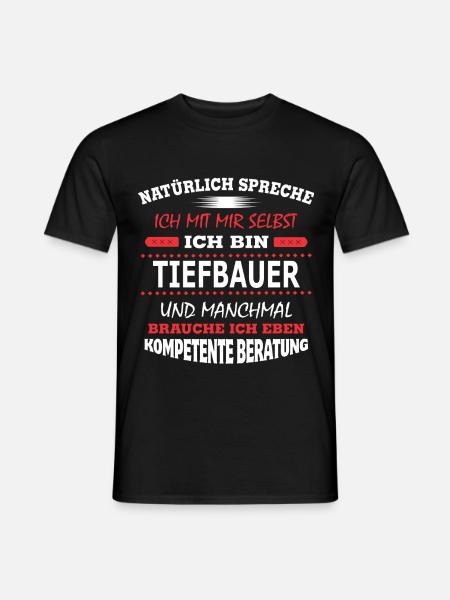 TIEFBAUER - Männer T-Shirt - Schwarz