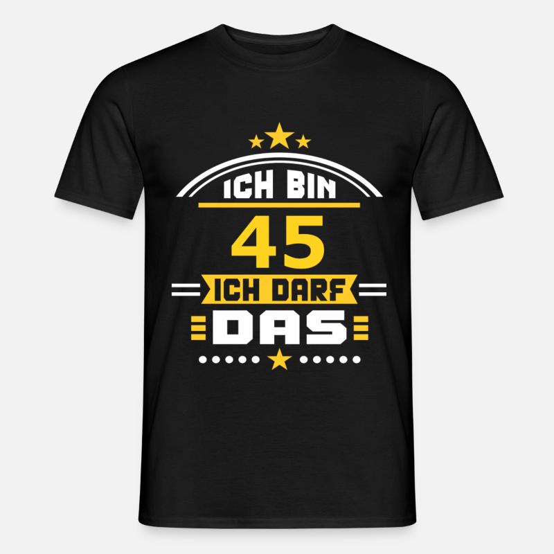 45 - Männer T-Shirt - Schwarz