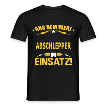 ABSCHLEPPER - Männer T-Shirt - Schwarz - Vorne - AI Model Male 178 light (178cm)