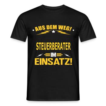 STEUERBERATER - Männer T-Shirt - Schwarz - Vorne - AI Model Male 178 light (178cm)