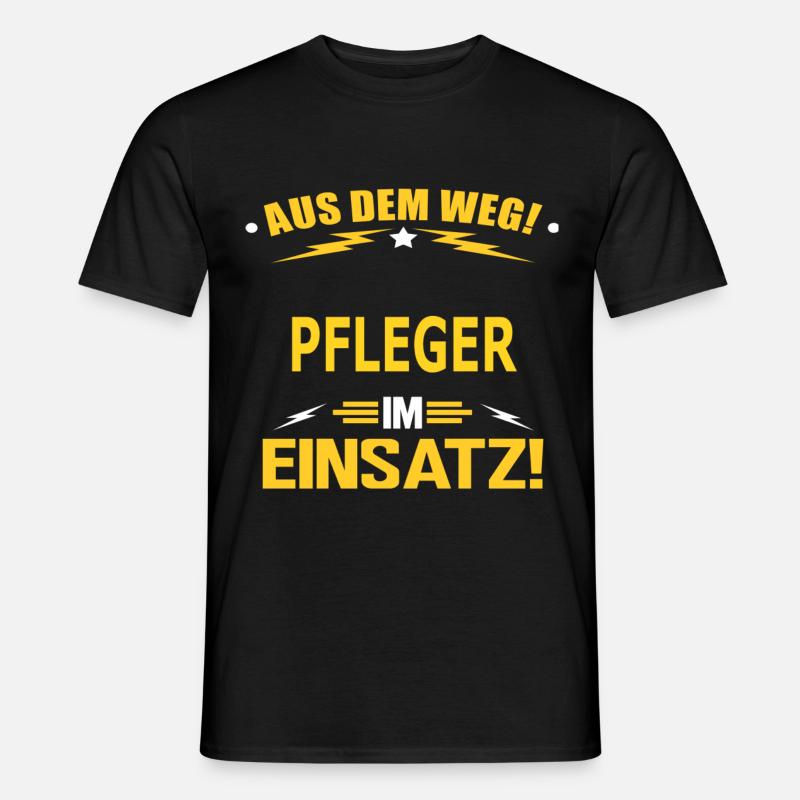 PFLEGER - Männer T-Shirt - Schwarz