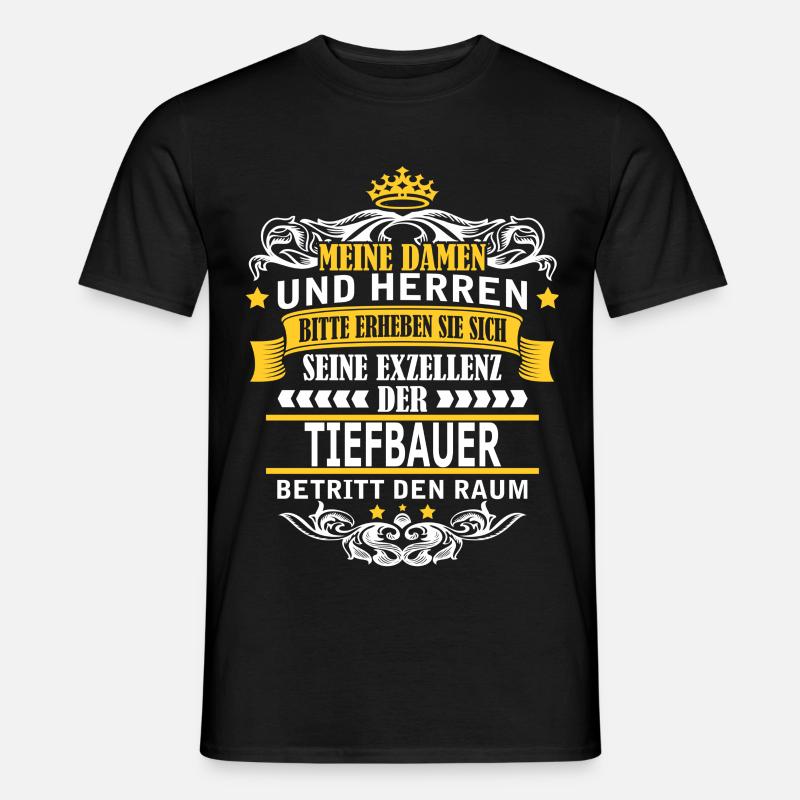 TIEFBAUER - Männer T-Shirt - Schwarz