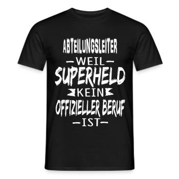 ABTEILUNGSLEITER - Männer T-Shirt - Schwarz - Vorne - AI Model Male 178 light (178cm)
