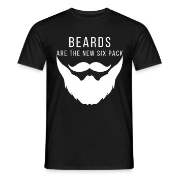 Beard - Beards are the new six pack - Men's T-Shirt - black - Front - AI Model Male 178 light (178cm)