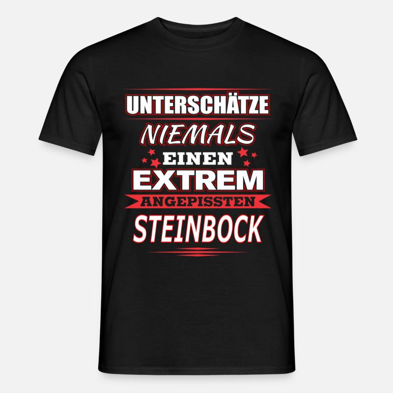 STEINBOCK - Männer T-Shirt - Schwarz
