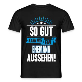 EHEMANN - Männer T-Shirt - Schwarz - Vorne - AI Model Male 178 light (178cm)