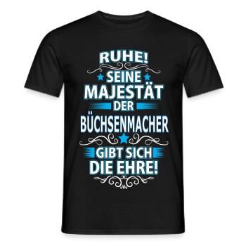 BÜCHSENMACHER - Männer T-Shirt - Schwarz - Vorne - AI Model Male 178 light (178cm)