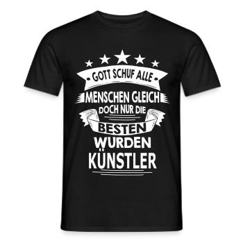 KÜNSTLER - Männer T-Shirt - Schwarz - Vorne - AI Model Male 178 light (178cm)