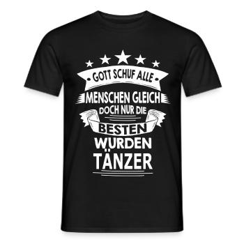 TÄNZER - Männer T-Shirt - Schwarz - Vorne - AI Model Male 178 light (178cm)
