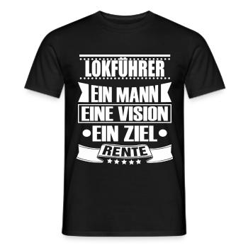 LOKFÜHRER - Männer T-Shirt - Schwarz - Vorne - AI Model Male 178 light (178cm)