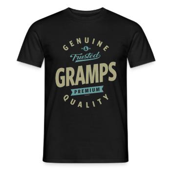 Genuine Gramps - Men's T-Shirt - black - Front - AI Model Male 178 light (178cm)