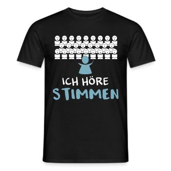 Ich höre Stimmen - Männer T-Shirt - Schwarz - Vorne - AI Model Male 178 light (178cm)