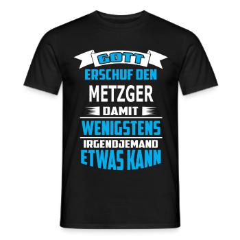 METZGER - Männer T-Shirt - Schwarz - Vorne - AI Model Male 178 light (178cm)