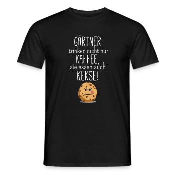 Gärtner essen auch Kekse - Männer T-Shirt - Schwarz - Vorne - AI Model Male 178 light (178cm)