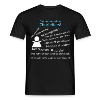 Leiden eines Chorleiters - Männer T-Shirt - Schwarz - Vorne - AI Model Male 178 light (178cm)