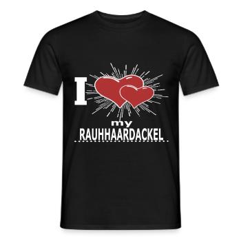 RAUHHAARDACKEL - Männer T-Shirt - Schwarz - Vorne - AI Model Male 178 light (178cm)