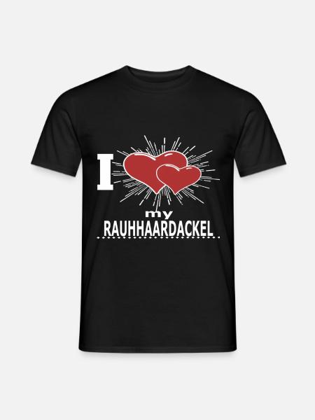 RAUHHAARDACKEL - Männer T-Shirt - Schwarz