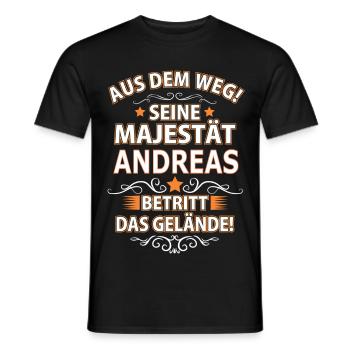 ANDREAS - Männer T-Shirt - Schwarz - Vorne - AI Model Male 178 light (178cm)