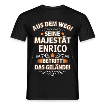 ENRICO - Männer T-Shirt - Schwarz - Vorne - AI Model Male 178 light (178cm)