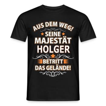 HOLGER - Männer T-Shirt - Schwarz - Vorne - AI Model Male 178 light (178cm)