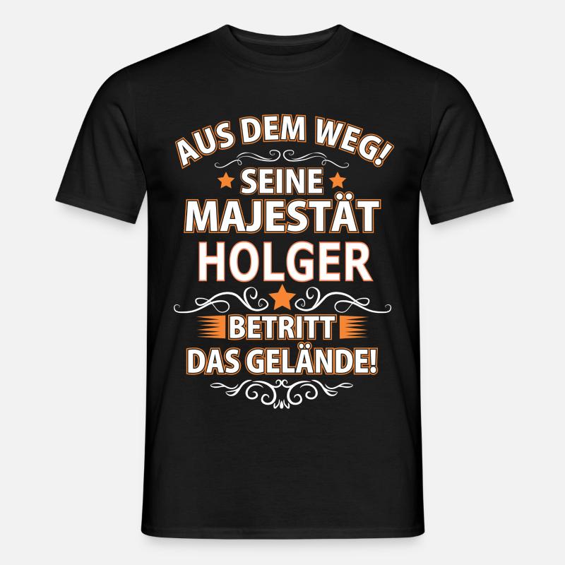 HOLGER - Männer T-Shirt - Schwarz