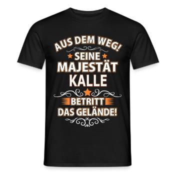 KALLE - Männer T-Shirt - Schwarz - Vorne - AI Model Male 178 light (178cm)