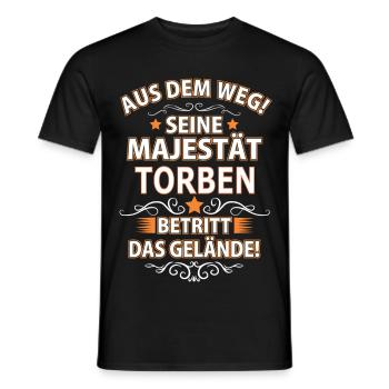TORBEN - Männer T-Shirt - Schwarz - Vorne - AI Model Male 178 light (178cm)