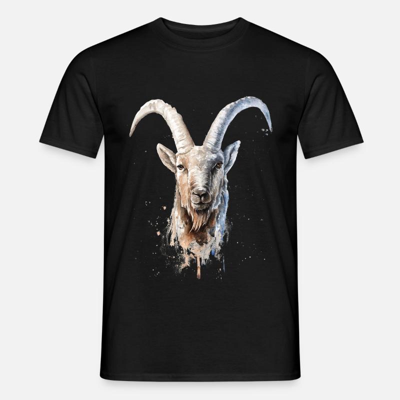 Steinbock - Männer T-Shirt - Schwarz