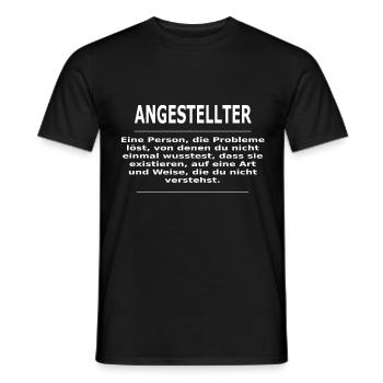ANGESTELLTER - Männer T-Shirt - Schwarz - Vorne - AI Model Male 178 light (178cm)
