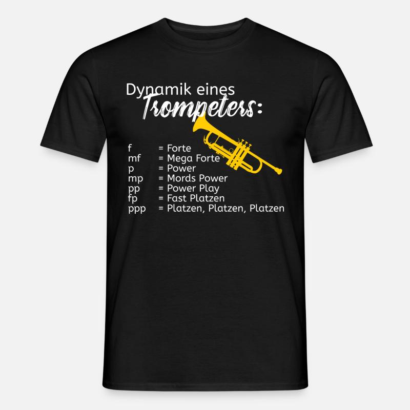 Dynamik eines Trompeters - Männer T-Shirt - Schwarz