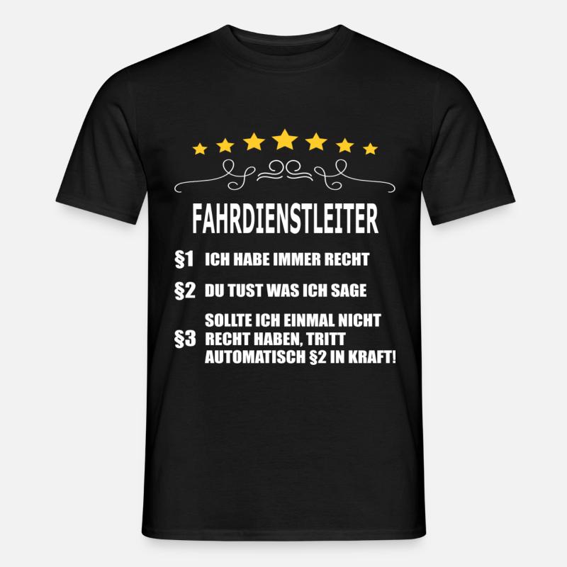FAHRDIENSTLEITER - Männer T-Shirt - Schwarz