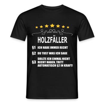 HOLZFÄLLER - Männer T-Shirt - Schwarz - Vorne - AI Model Male 178 light (178cm)