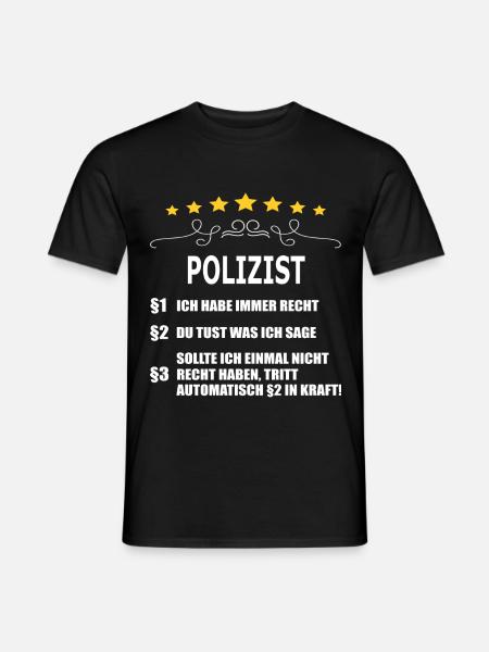 POLIZIST - Männer T-Shirt - Schwarz