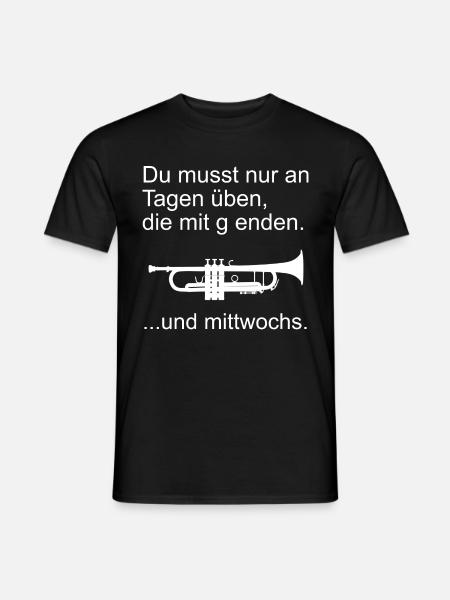 Trompete üben - Männer T-Shirt - Schwarz