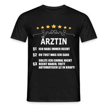 ÄRZTIN - Männer T-Shirt - Schwarz - Vorne - AI Model Male 178 light (178cm)