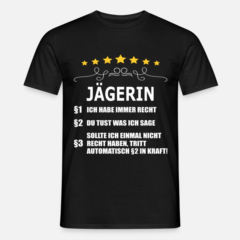 JÄGERIN - Männer T-Shirt - Schwarz